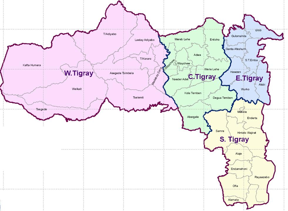 The Map Of Tigray Tigray The Map Of Tigray Tigray